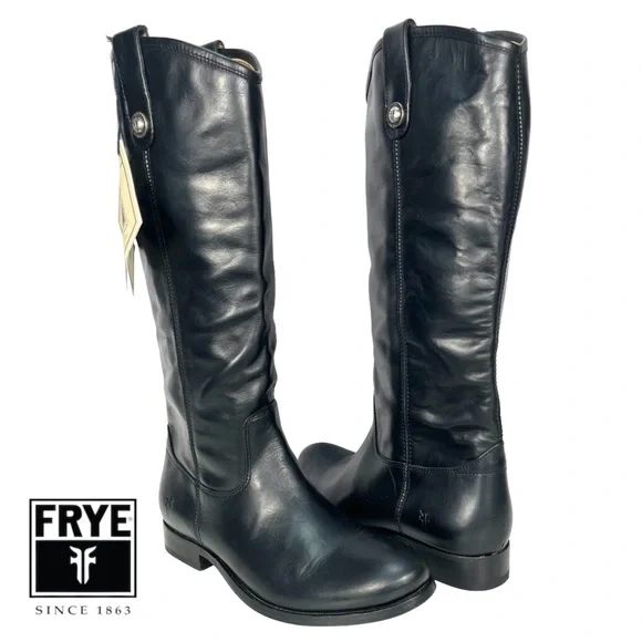 Frye Shoes Frye Womens 8b Melissa Tall Black Leather Boots